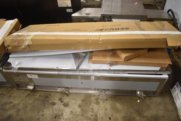 BRAND NEW SCRATCH AND DENT! 2024 ServIt 423EST4WOPBH Four Pan Open Well Electric Steam Table with Partially Enclosed Base. 208/240 Volts, 1 Phase. - Image 1 of 10