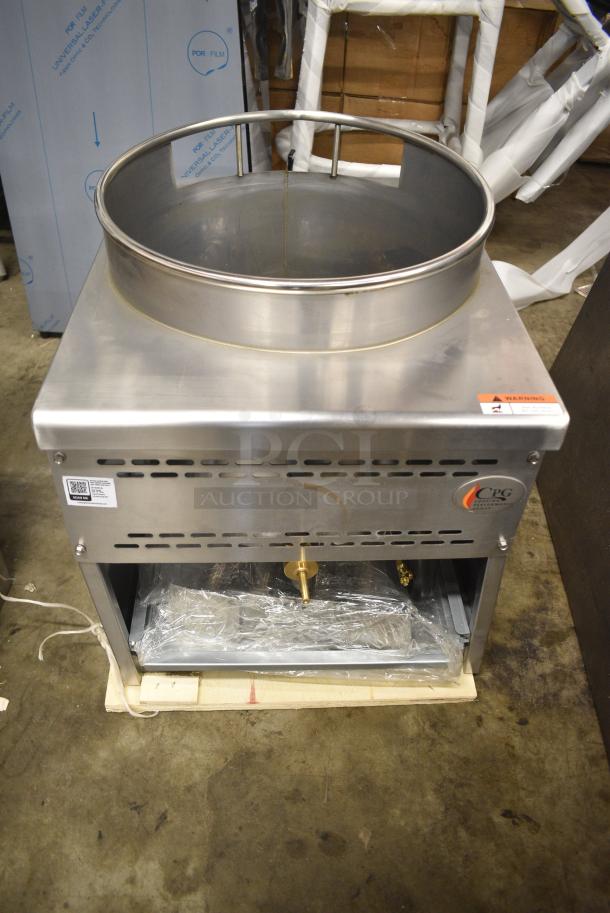 BRAND NEW SCRATCH AND DENT! Cooking Performance Group CPG 351WOKR16L Stainless Steel Propane Gas Wok Range with 16" Ring - 125,000 BTU - Image 1 of 7