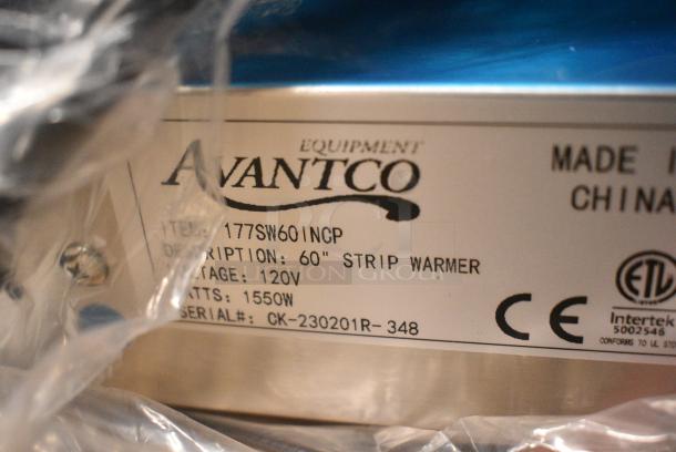 2 BRAND NEW SCRATCH AND DENT! Avantco 177SW60INCP 60" Strip Warmer with Adjustable Infinite Control and Cord . 120 Volts, 1 Phase. 2 Times Your Bid! - Image 5 of 6