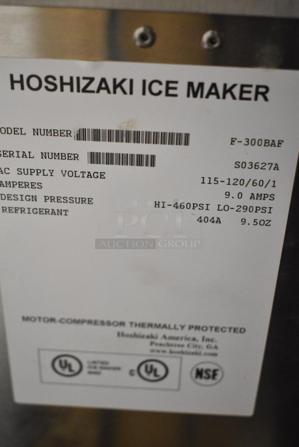 Hoshizaki F-300BAF Stainless Steel Commercial Self Contained Ice Machine. 115-120 Volts, 1 Phase. - Image 5 of 6