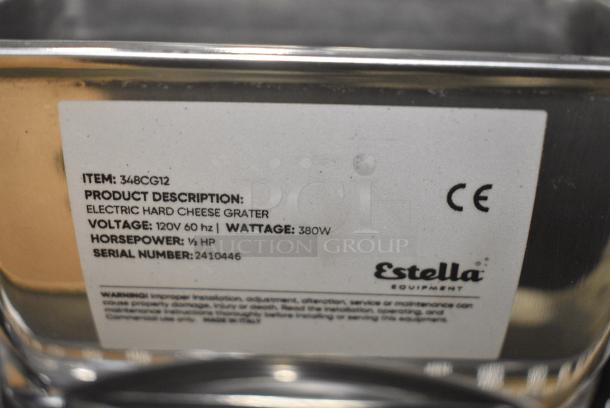 BRAND NEW SCRATCH AND DENT! Estella 348CG12 CG12 Electric Hard Cheese Grater. 120 Volts, 1 Phase. Tested and Working! - Image 6 of 7