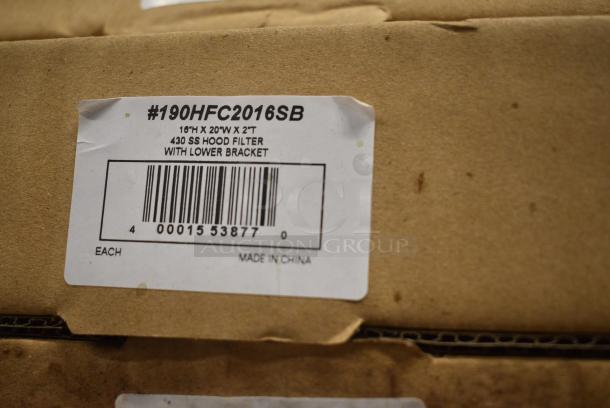 10 BRAND NEW SCRATCH AND DENT! 190HFC2016SB 16"(H) x 20"(W) x 2"(T) Stainless Steel Hood Filter with Lower Bracket. 10 Times Your Bid! - Image 5 of 5