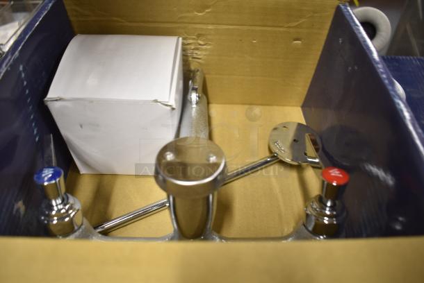 BRAND NEW SCRATCH AND DENT! 750FMS8 Waterloo Wall-Mounted Mop Sink Faucet with 8" Centers - Image 3 of 5