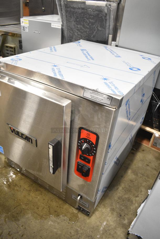 BRAND NEW SCRATCH AND DENT! Vulcan C24EO5AF Stainless Steel 5 Pan Boilerless Electric Countertop Steamer with Auto-Fill. 240 Volts, 3/1 Phase. - Image 3 of 8