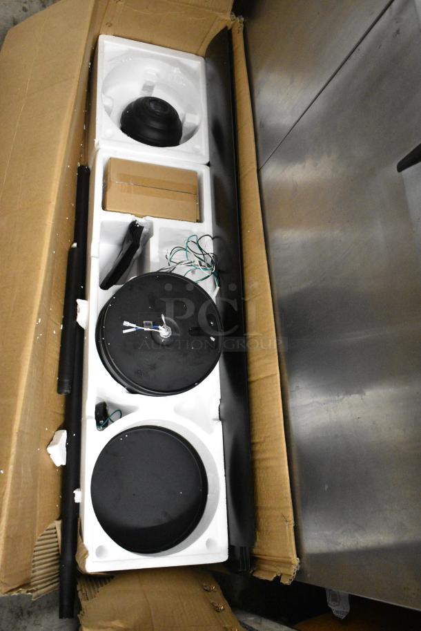BRAND NEW SCRATCH AND DENT! 664CP96BK Canarm FANBOS 96" Black Variable Speed Industrial Indoor Ceiling Fan CP96BK - 16729 CFM, 105 RPM, 120V, 1 Phase - Image 3 of 6
