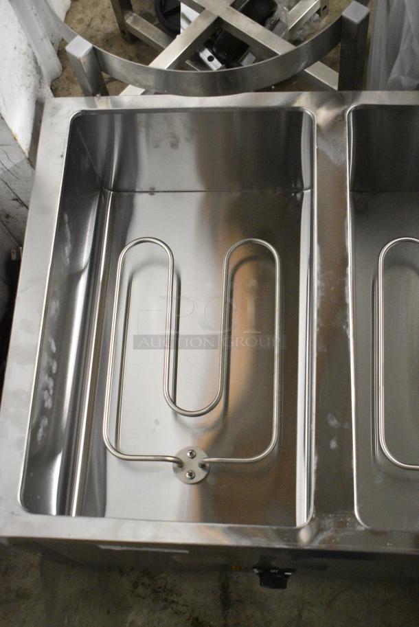 BRAND NEW SCRATCH AND DENT! 2024 Avantco 177STE3S Stainless Steel Three Pan Open Well Electric Steam Table with Undershelf. 120 Volts, 1 Phase. Tested and Working! - Image 11 of 14