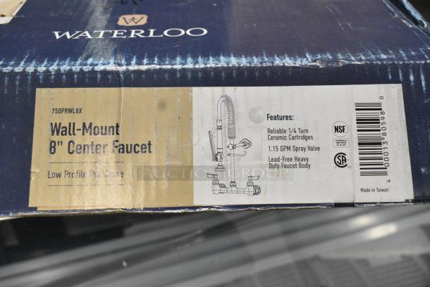 BRAND NEW SCRATCH AND DENT! 750PRWL8X Waterloo 1.15 GPM Low Profile Wall-Mounted Pre-Rinse Faucet with 8" Centers - Image 4 of 4