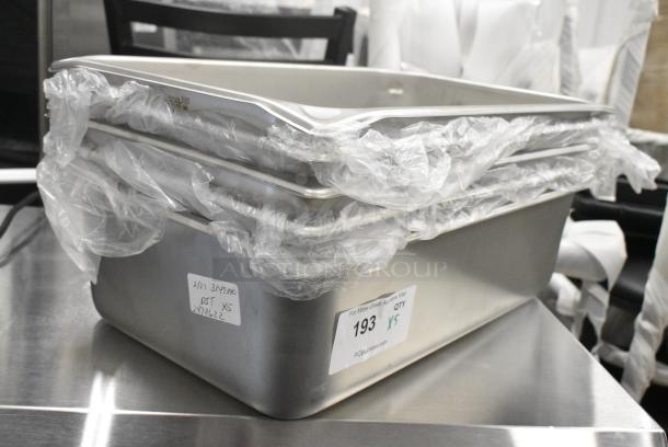 5 BRAND NEW SCRATCH AND DENT! 24711622 Vigor Full Size 6" Deep Anti-Jam Stainless Steel Steam Table / Hotel Pan - 22 Gauge. 5 Times Your Bid! - Image 3 of 6