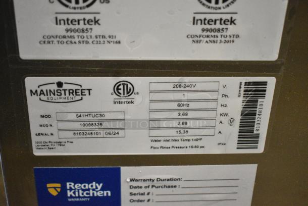 BRAND NEW SCRATCH AND DENT! 2024 Mainstreet 541HTUC30 Stainless Steel Hi Temp  High-Temperature Undercounter Dishwasher. 208/240 Volts, 1 Phase. - Image 11 of 11