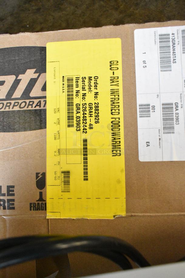 BRAND NEW SCRATCH AND DENT! Hatco GRAH-48 48" Glo-Ray High Wattage Infrared Food Warmer with Toggle Controls. 120 Volts, 1 Phase. - Image 6 of 6