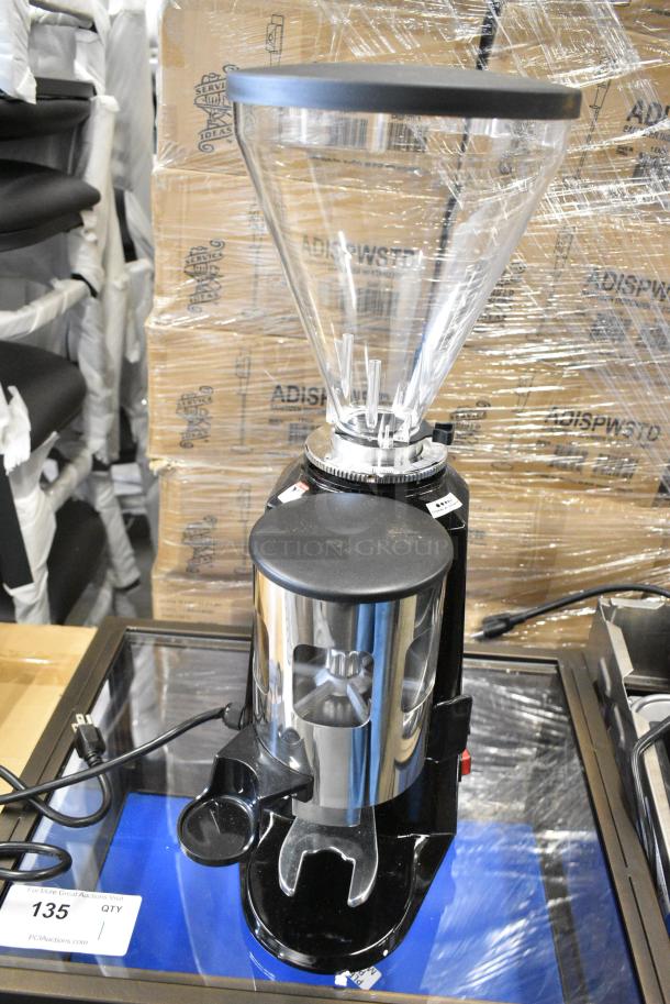 BRAND NEW SCRATCH AND DENT! Estella 236ECEG26 Metal Commercial Countertop Espresso Bean Grinder w/ Hopper. 110/120 Volts, 1 Phase. Tested and Working! - Image 1 of 7