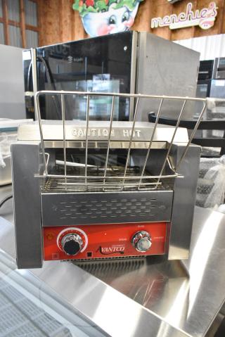 BRAND NEW SCRATCH AND DENT! Avantco 184T140 Commercial 10" Wide Conveyor Toaster with 3" Opening. 300 Slices per Hour. 120 Volts, 1 Phase. Cannot Test Due To Plug Style