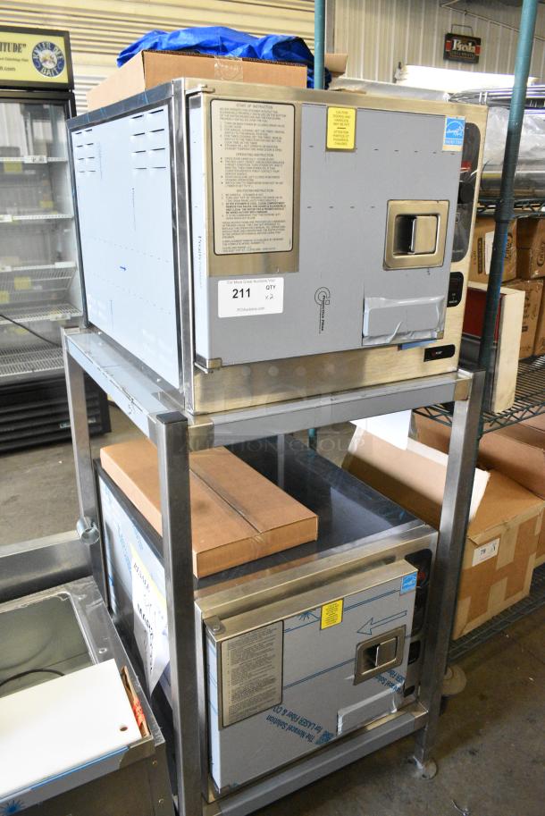 2 BRAND NEW SCRATCH AND DENT! 2023 Cleveland 22CET3.1 Stainless Steel Commercial Electric Powered Single Deck Steam Cabinet on Equipment Stand. 208/220-240 Volts, 1 Phase. 2 Times Your Bid! - Image 2 of 13