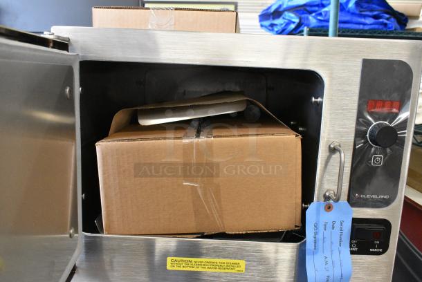 2 BRAND NEW SCRATCH AND DENT! 2023 Cleveland 22CET3.1 Stainless Steel Commercial Electric Powered Single Deck Steam Cabinet on Equipment Stand. 208/220-240 Volts, 1 Phase. 2 Times Your Bid! - Image 5 of 13