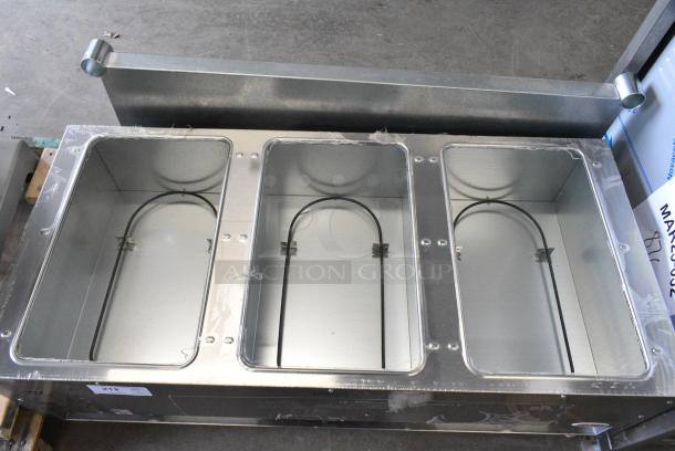 BRAND NEW SCRATCH AND DENT! Eagle DHT3-240 Stainless Steel Commercial 3 Bay Steam Table. 240 Volts, 1 Phase. - Image 7 of 8