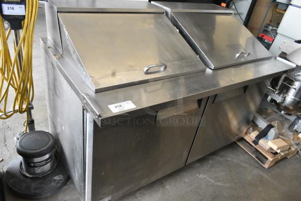Turbo Air MST-60-24-N Stainless Steel Commercial Sandwich Salad Prep Table Bain Marie Mega Top on Commercial Casters. 115 Volts, 1 Phase. Tested and Powers On But Does Not Get Cold - Image 1 of 10
