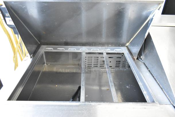 Turbo Air MST-60-24-N Stainless Steel Commercial Sandwich Salad Prep Table Bain Marie Mega Top on Commercial Casters. 115 Volts, 1 Phase. Tested and Powers On But Does Not Get Cold - Image 5 of 10