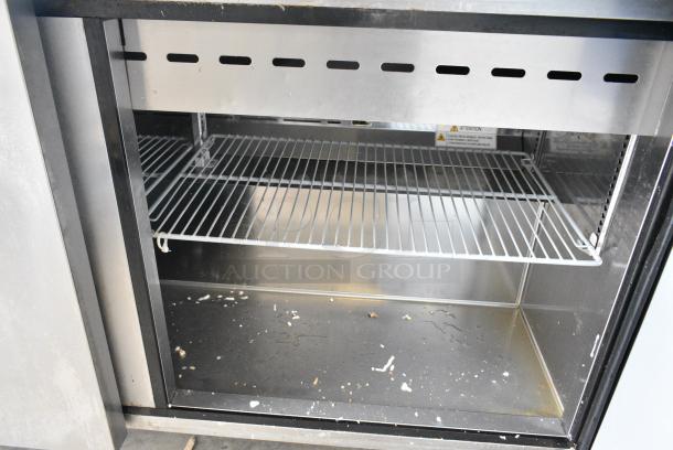 Turbo Air MST-60-24-N Stainless Steel Commercial Sandwich Salad Prep Table Bain Marie Mega Top on Commercial Casters. 115 Volts, 1 Phase. Tested and Powers On But Does Not Get Cold - Image 8 of 10
