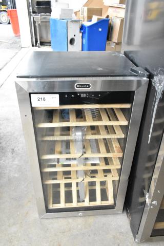 Whynter FWC-341TS  34 Bottle Freestanding Stainless Steel Wine Refrigerator with Display Shelf. 120 Volts, 1 Phase. Tested and Working!
