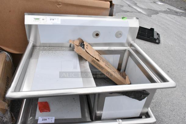 BRAND NEW SCRATCH AND DENT! Regency 600S1162018L Stainless Steel Single Bay Sink w/ Left Side Drain Board. - Image 1 of 8