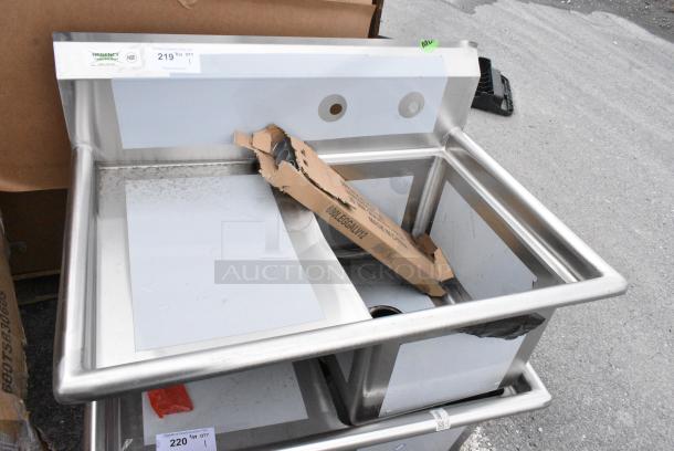 BRAND NEW SCRATCH AND DENT! Regency 600S1162018L Stainless Steel Single Bay Sink w/ Left Side Drain Board. - Image 3 of 8