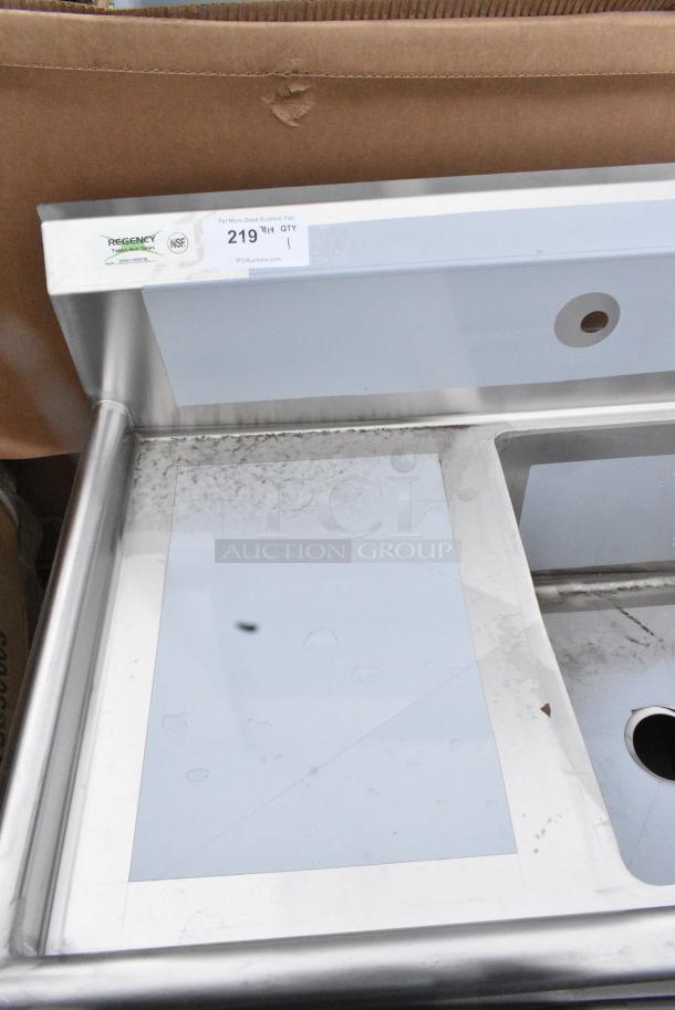 BRAND NEW SCRATCH AND DENT! Regency 600S1162018L Stainless Steel Single Bay Sink w/ Left Side Drain Board. - Image 6 of 8