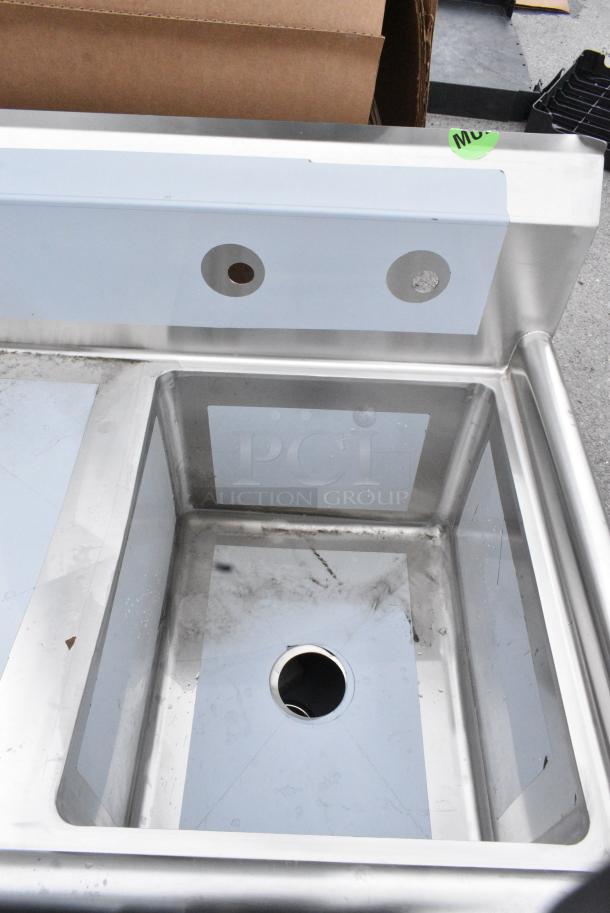BRAND NEW SCRATCH AND DENT! Regency 600S1162018L Stainless Steel Single Bay Sink w/ Left Side Drain Board. - Image 7 of 8