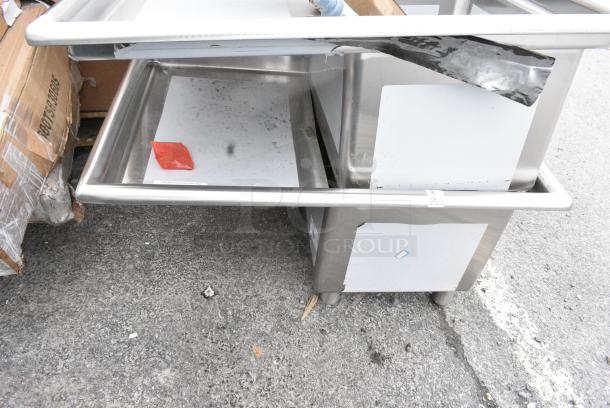 BRAND NEW SCRATCH AND DENT! Regency 600S1162018L Stainless Steel Single Bay Sink w/ Left Side Drain Board. No Legs. - Image 3 of 6