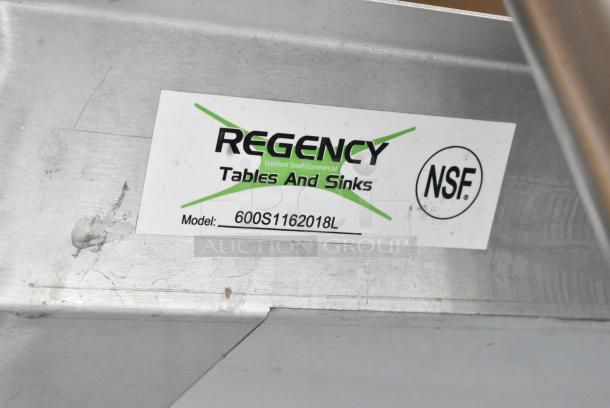 BRAND NEW SCRATCH AND DENT! Regency 600S1162018L Stainless Steel Single Bay Sink w/ Left Side Drain Board. No Legs. - Image 6 of 6