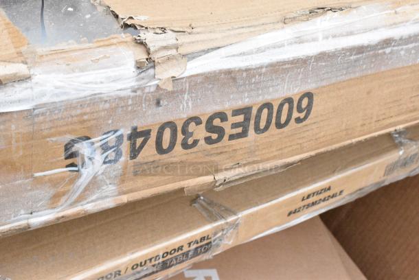19 BRAND NEW! Boxes Including 384YCZ32RND Lancaster Table & Seating 32" Round Granite White Heavy-Duty Blow Molded Standard Height Plastic Folding Table, 522SG3048 Steelton 30" x 48" 18-Gauge Stainless Steel Equipment Stand with Undershelf and Galvanized Legs, 600ES3048G Regency 30" x 48" 16-Gauge Stainless Steel  Equipment Stand with Galvanized Undershelf, 3 Box 427SM2424LE Lancaster Table & Seating Excalibur 24" x 24" Square Table Top with Smooth Letizia Finish, 600WT24X48BS Regency 24" x 48" 16-Gauge 304 Stainless Steel Commercial Open Base Work Table with 4" Backsplash, 600TSB3060S Regency 30" x 60" 16-Gauge Stainless Steel Commercial Work Table with 4" Backsplash and Undershelf, 500L43400WM 43/400 White Metal Lid with Plastisol Liner - 3200/Case 500L43400WM. 19 Times Your Bid! May Be Missing Pieces - Image 5 of 14