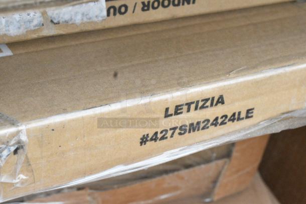 19 BRAND NEW! Boxes Including 384YCZ32RND Lancaster Table & Seating 32" Round Granite White Heavy-Duty Blow Molded Standard Height Plastic Folding Table, 522SG3048 Steelton 30" x 48" 18-Gauge Stainless Steel Equipment Stand with Undershelf and Galvanized Legs, 600ES3048G Regency 30" x 48" 16-Gauge Stainless Steel  Equipment Stand with Galvanized Undershelf, 3 Box 427SM2424LE Lancaster Table & Seating Excalibur 24" x 24" Square Table Top with Smooth Letizia Finish, 600WT24X48BS Regency 24" x 48" 16-Gauge 304 Stainless Steel Commercial Open Base Work Table with 4" Backsplash, 600TSB3060S Regency 30" x 60" 16-Gauge Stainless Steel Commercial Work Table with 4" Backsplash and Undershelf, 500L43400WM 43/400 White Metal Lid with Plastisol Liner - 3200/Case 500L43400WM. 19 Times Your Bid! May Be Missing Pieces - Image 6 of 14