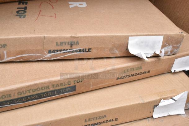 19 BRAND NEW! Boxes Including 384YCZ32RND Lancaster Table & Seating 32" Round Granite White Heavy-Duty Blow Molded Standard Height Plastic Folding Table, 522SG3048 Steelton 30" x 48" 18-Gauge Stainless Steel Equipment Stand with Undershelf and Galvanized Legs, 600ES3048G Regency 30" x 48" 16-Gauge Stainless Steel  Equipment Stand with Galvanized Undershelf, 3 Box 427SM2424LE Lancaster Table & Seating Excalibur 24" x 24" Square Table Top with Smooth Letizia Finish, 600WT24X48BS Regency 24" x 48" 16-Gauge 304 Stainless Steel Commercial Open Base Work Table with 4" Backsplash, 600TSB3060S Regency 30" x 60" 16-Gauge Stainless Steel Commercial Work Table with 4" Backsplash and Undershelf, 500L43400WM 43/400 White Metal Lid with Plastisol Liner - 3200/Case 500L43400WM. 19 Times Your Bid! May Be Missing Pieces - Image 8 of 14