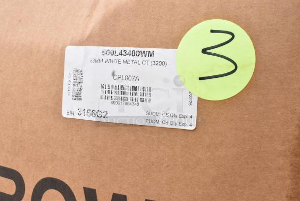 19 BRAND NEW! Boxes Including 384YCZ32RND Lancaster Table & Seating 32" Round Granite White Heavy-Duty Blow Molded Standard Height Plastic Folding Table, 522SG3048 Steelton 30" x 48" 18-Gauge Stainless Steel Equipment Stand with Undershelf and Galvanized Legs, 600ES3048G Regency 30" x 48" 16-Gauge Stainless Steel  Equipment Stand with Galvanized Undershelf, 3 Box 427SM2424LE Lancaster Table & Seating Excalibur 24" x 24" Square Table Top with Smooth Letizia Finish, 600WT24X48BS Regency 24" x 48" 16-Gauge 304 Stainless Steel Commercial Open Base Work Table with 4" Backsplash, 600TSB3060S Regency 30" x 60" 16-Gauge Stainless Steel Commercial Work Table with 4" Backsplash and Undershelf, 500L43400WM 43/400 White Metal Lid with Plastisol Liner - 3200/Case 500L43400WM. 19 Times Your Bid! May Be Missing Pieces - Image 13 of 14
