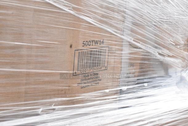 25 BRAND NEW! Boxes Including 130WBKFORKH Choice Black Heavy Weight Wrapped Polystyrene Plastic Fork - 1000/Case, 500MFTN Lavex Natural Brown Kraft M-Fold (Multifold) Towel - 4000/Case, 394365L Noble Products Powder-Free Disposable Clear Vinyl Gloves for Foodservice - Large - 1000/Case, 612FHL1230 Choice Foil Steam Table Pan Lid - Half Size - 100/Case, 500TW14 Choice 14 oz. Translucent Thin Wall Plastic Cold Cup - 1000/Case, Solo Ultra Clear™ TD24 24 oz. Customizable Clear PET Plastic Cold Cup - 600/Case, 347SPBD8WHSV Visions 8" Square White Plastic Plate with Silver Bands - 120/Case, 129MCR50B Choice 43 oz. Black Round Microwavable Heavy Weight Container with Lid 9" - 150/Case. 25 Times Your Bid! May Be Missing Pieces - Image 13 of 18