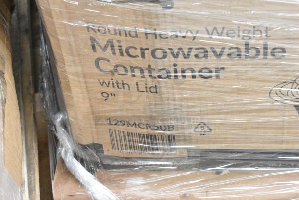 25 BRAND NEW! Boxes Including 130WBKFORKH Choice Black Heavy Weight Wrapped Polystyrene Plastic Fork - 1000/Case, 500MFTN Lavex Natural Brown Kraft M-Fold (Multifold) Towel - 4000/Case, 394365L Noble Products Powder-Free Disposable Clear Vinyl Gloves for Foodservice - Large - 1000/Case, 612FHL1230 Choice Foil Steam Table Pan Lid - Half Size - 100/Case, 500TW14 Choice 14 oz. Translucent Thin Wall Plastic Cold Cup - 1000/Case, Solo Ultra Clear™ TD24 24 oz. Customizable Clear PET Plastic Cold Cup - 600/Case, 347SPBD8WHSV Visions 8" Square White Plastic Plate with Silver Bands - 120/Case, 129MCR50B Choice 43 oz. Black Round Microwavable Heavy Weight Container with Lid 9" - 150/Case. 25 Times Your Bid! May Be Missing Pieces - Image 18 of 18