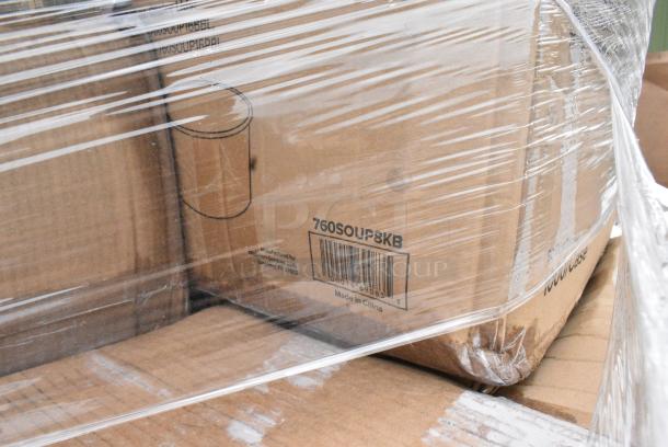 30 BRAND NEW! Boxes Including 395SP10W Choice Square Plates, 5003DNAP Choice 15" x 17" White 3-Ply Dinner Napkin - 2000/Case, 760SOUP8KB Choice 8 oz. Kraft Poly-Coated Paper Food Cup - 1000/Case, 500L1020W Choice White Hot Paper Cup Travel Lid for 10-24 oz. Standard Cups and 8 oz. Squat Cups - 1000/Case, 500LFLAT Choice Clear Flat Lid with Straw Slot - 9, 12, 16, 20, and 24 oz. - 1000/Case, 500CC16 Choice Clear PET Customizable Plastic Cold Cup - 16 oz. - 1000/Case. 30 Times Your Bid! May Be Missing Pieces - Image 5 of 8