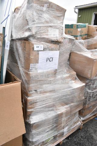 25 BRAND NEW! Boxes Including 351CASTER6 Cooking Performance Group 351CASTER6 6 3/4" Range Plate Casters - 6/Set, Avantco 178CARTRIDGE Automatic Door Swing Cartridge, BMT-1012 Tarp, 466BMT816 Xpose Safety 8' x 16' Black Heavy-Duty Weatherproof 6.5 oz. Multipurpose Mesh Tarp BMT-816. 25 Times Your Bid! May Be Missing Pieces