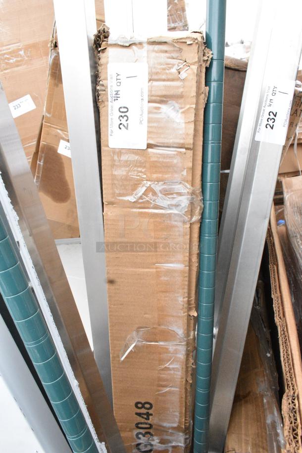 BRAND NEW SCRATCH AND DENT! Steelton 522SG3048 30" x 48" 18-Gauge Stainless Steel Equipment Stand with Undershelf and Galvanized Legs. May Be Missing Pieces. - Image 1 of 2