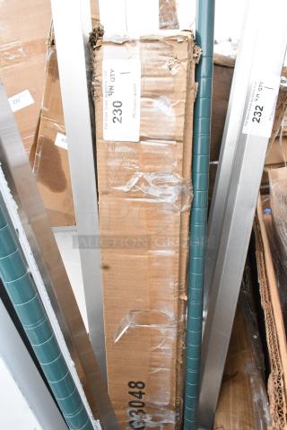 BRAND NEW SCRATCH AND DENT! Steelton 522SG3048 30" x 48" 18-Gauge Stainless Steel Equipment Stand with Undershelf and Galvanized Legs. May Be Missing Pieces.