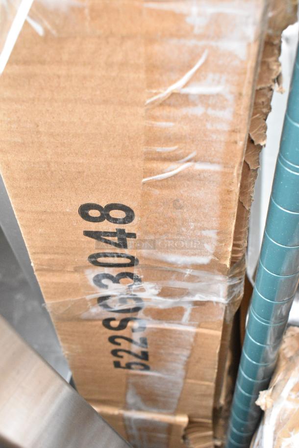 BRAND NEW SCRATCH AND DENT! Steelton 522SG3048 30" x 48" 18-Gauge Stainless Steel Equipment Stand with Undershelf and Galvanized Legs. May Be Missing Pieces. - Image 2 of 2