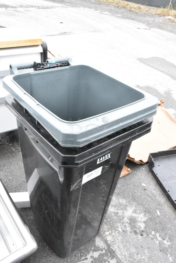 2 BRAND NEW SCRATCH AND DENT! Lavex Poly Trash Can. 2 Times Your Bid! - Image 3 of 4