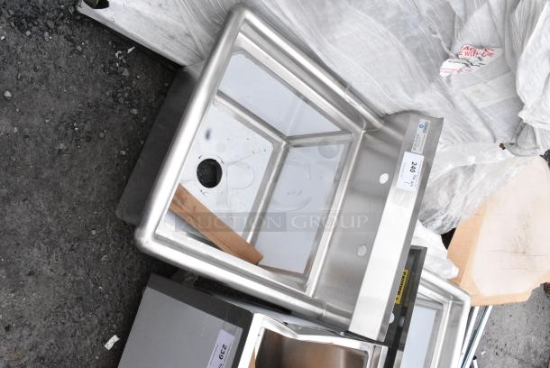 BRAND NEW SCRATCH AND DENT! Steelton 522CS11818N 23 1/2" 18-Gauge Stainless Steel One Compartment Commercial Sink without Drainboard - 18" x 18" x 12" Bowl. No Legs. - Image 2 of 5