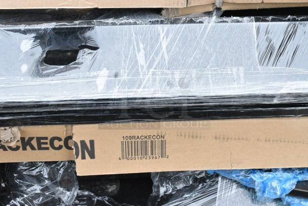 7 BRAND NEW SCRATCH AND DENT! Items Including Two 109RACKECON Steelton 20 Pan End Load Bun / Sheet Pan Rack - Unassembled, 600GT20 Regency 40 lb. 20 GPM Grease Trap with 3" Non-Threaded Connections, 3492430BBESP Lancaster Table & Seating 24" x 30" Wood Butcher Block Table Top with Espresso Finish, 600IB1836CP Regency 18" x 36" Underbar Ice Bin with 7 Circuit Post-Mix Cold Plate and Bottle Holders - 79 lb. 7 Times Your Bid! - Image 6 of 8