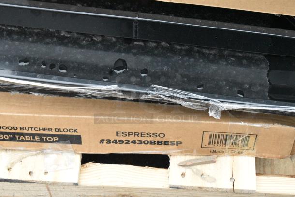 7 BRAND NEW SCRATCH AND DENT! Items Including Two 109RACKECON Steelton 20 Pan End Load Bun / Sheet Pan Rack - Unassembled, 600GT20 Regency 40 lb. 20 GPM Grease Trap with 3" Non-Threaded Connections, 3492430BBESP Lancaster Table & Seating 24" x 30" Wood Butcher Block Table Top with Espresso Finish, 600IB1836CP Regency 18" x 36" Underbar Ice Bin with 7 Circuit Post-Mix Cold Plate and Bottle Holders - 79 lb. 7 Times Your Bid! - Image 7 of 8
