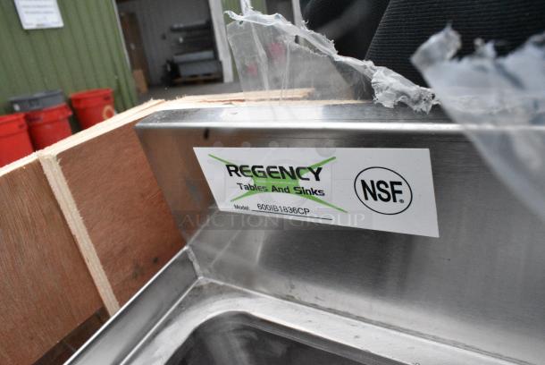 7 BRAND NEW SCRATCH AND DENT! Items Including Two 109RACKECON Steelton 20 Pan End Load Bun / Sheet Pan Rack - Unassembled, 600GT20 Regency 40 lb. 20 GPM Grease Trap with 3" Non-Threaded Connections, 3492430BBESP Lancaster Table & Seating 24" x 30" Wood Butcher Block Table Top with Espresso Finish, 600IB1836CP Regency 18" x 36" Underbar Ice Bin with 7 Circuit Post-Mix Cold Plate and Bottle Holders - 79 lb. 7 Times Your Bid! - Image 8 of 8