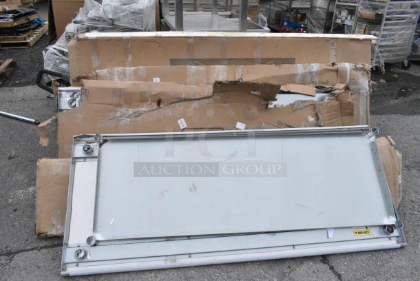 5 BRAND NEW SCRATCH AND DENT! Items Including 600TSB3072S Regency 30" x 72" 16-Gauge Stainless Steel Commercial Work Table with 4" Backsplash and Undershelf, 600WS1584HD Regency 16 Gauge Stainless Steel 15" x 84" Heavy-Duty Solid Wall Shelf, 522ETSG3072 Steelton 30" x 72" 18 Gauge 430 Stainless Steel Work Table with Undershelf. 5 Times Your Bid! May Be Missing Pieces. - Image 2 of 7