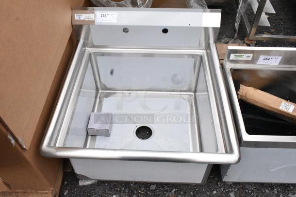 BRAND NEW SCRATCH AND DENT! Steelton 522CS12424 29 1/2" 18-Gauge Stainless Steel One Compartment Commercial Sink without Drainboard - 24" x 24" x 12" Bowl. No Legs. - Image 1 of 4
