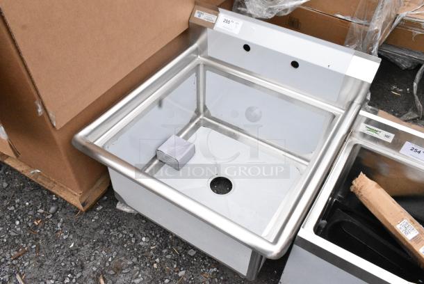 BRAND NEW SCRATCH AND DENT! Steelton 522CS12424 29 1/2" 18-Gauge Stainless Steel One Compartment Commercial Sink without Drainboard - 24" x 24" x 12" Bowl. No Legs. - Image 2 of 4