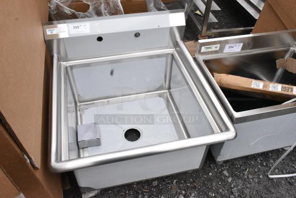 BRAND NEW SCRATCH AND DENT! Steelton 522CS12424 29 1/2" 18-Gauge Stainless Steel One Compartment Commercial Sink without Drainboard - 24" x 24" x 12" Bowl. No Legs. - Image 3 of 4