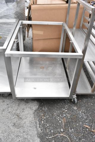 Metal Equipment Stand w/ Under Shelf on Commercial Casters.